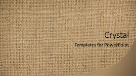 Presentation with background and significance - Slides featuring background of burlap hessian sacking background and a coral colored foreground