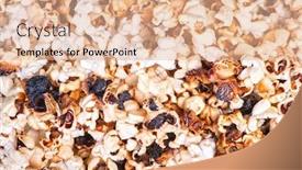  Presentation with burnt - Colorful presentation enhanced with background-of-burnt-dark-popcorn backdrop and a lemonade colored foreground