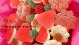  Presentation with candy - Slides having background-of-candy-bouquet background and a red colored foreground