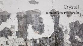  Presentation with cracked wall - Presentation theme featuring background-of-cement-wall background and a light gray colored foreground