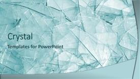  Presentation with broken glass - Presentation theme consisting of background of clear glass broken background and a light blue colored foreground