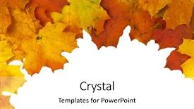  Presentation with color border bottom - Slide deck enhanced with background of colored leafs border background and a white colored foreground