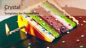  Presentation with blue mint - Audience pleasing presentation theme consisting of background of colorful baloons backdrop and a coral colored foreground