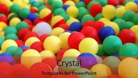  Presentation with colorful - Slides featuring background of colorful child balls background and a red colored foreground