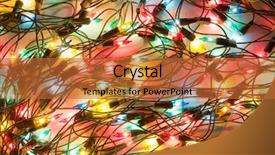  Presentation with christmas lights - Presentation having background of colorful christmas lights background and a red colored foreground