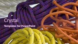  Presentation with colorful - Amazing presentation theme having background-of-colorful-nylon-ropes and a wine colored foreground