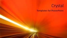  Presentation with tunnel - Audience pleasing PPT theme consisting of background of colorful scene backdrop and a dark gray colored foreground