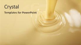  Presentation with condensed milk - Amazing slide set having background of condensed milk backdrop and a blonde colored foreground