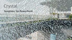  Presentation with broken wall - PPT layouts featuring background-of-cracked-window-broken background and a light gray colored foreground