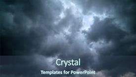  Presentation with storm clouds - Beautiful slide set featuring background of dark clouds backdrop and a ocean colored foreground