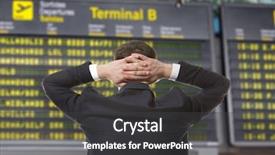  Presentation with departure board - Beautiful theme featuring background of departure board backdrop and a dark gray colored foreground