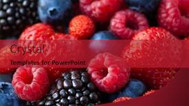  Presentation with berries - Slides having background of different colorful berries background and a crimson colored foreground