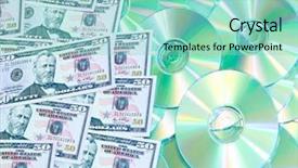  Presentation with market - Presentation theme enhanced with background of digital discs background and a  colored foreground