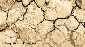  Presentation with crack - Cool new presentation theme with background-of-dried-crack-land backdrop and a coral colored foreground