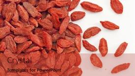  Presentation with goji - Theme consisting of background-of-dried-tibetan-goji background and a red colored foreground