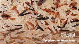  Presentation with rice milling - Slide set with background of dry rice mix background and a coral colored foreground