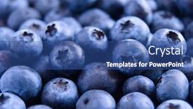  Presentation with blueberries - Slides with background-of-fresh-ripe-sweet background and a ocean colored foreground