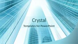  Presentation with highrise building - Presentation theme with background of glass highrise building background and a  colored foreground
