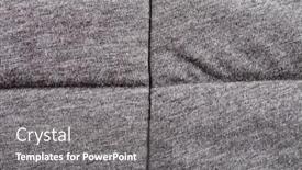  Presentation with textile - PPT theme with background of gray textile background and a gray colored foreground