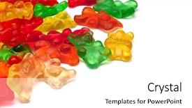  Presentation with gummy bear gummy bears - Slide deck with gummies - background of gummi bears background and a white colored foreground
