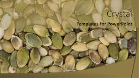  Presentation with pumpkin seeds - Theme with background-of-heap-peeled-pumpkin background and a yellow colored foreground