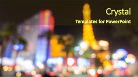  Presentation with las vegas nevada - Audience pleasing slides consisting of background of las vegas city backdrop and a  colored foreground