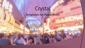  Presentation with las vegas nevada - Slides featuring background of las vegas city background and a light blue colored foreground