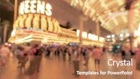  Presentation with las vegas nevada - Colorful slide set enhanced with background of las vegas city backdrop and a red colored foreground