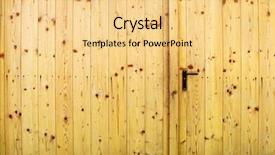  Presentation with wooden lighting - Slide set with background of light wooden door background and a yellow colored foreground