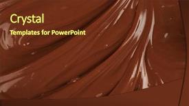  Presentation with chocolate milk - Beautiful slide deck featuring background of melted milk chocolate backdrop and a tawny brown colored foreground