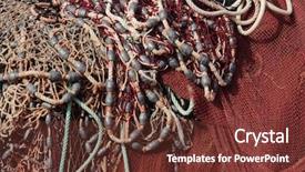  Presentation with fishing nets - Beautiful presentation featuring background of messy red fishing nets and led weights backdrop and a tawny brown colored foreground