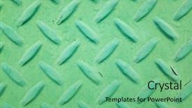  Presentation with diamond plate - PPT layouts featuring background of metal diamond plate background and a seafoam green colored foreground
