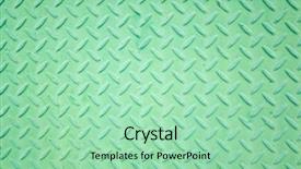  Presentation with diamond plate - PPT layouts consisting of background of metal diamond plate background and a mint green colored foreground