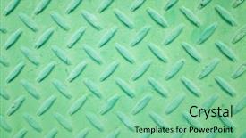  Presentation with diamond plate - Theme with background of metal diamond plate background and a seafoam green colored foreground