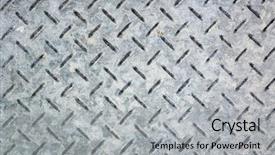  Presentation with diamond plate - Theme having background of metal diamond plate background and a light gray colored foreground