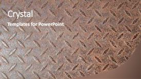  Presentation with diamond plate - Presentation theme with background of metal diamond plate background and a coral colored foreground