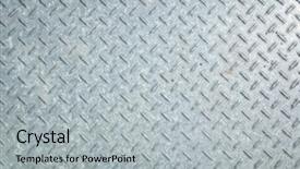  Presentation with diamond plate - Presentation design having background of metal diamond plate background and a light gray colored foreground