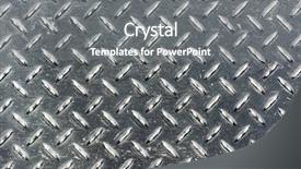  Presentation with metal - PPT theme enhanced with background of metal diamond plate background and a gray colored foreground