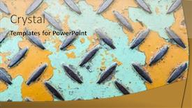  Presentation with diamond plate - Amazing theme having background-of-metal-diamond-plate backdrop and a lemonade colored foreground