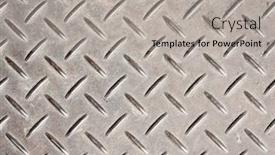  Presentation with diamond plate - Presentation design consisting of background-of-metal-diamond-plate background and a light gray colored foreground