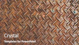  Presentation with diamond plate - Theme enhanced with background of metal diamond plate background and a tawny brown colored foreground