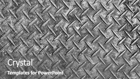  Presentation with diamond plate - PPT layouts with background of metal diamond plate background and a gray colored foreground