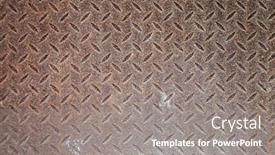  Presentation with diamond plate - Slides having background-of-metal-diamond-plate background and a gray colored foreground