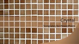  Presentation with mosaic - Colorful presentation design enhanced with background of mosaic wall texture backdrop and a coral colored foreground