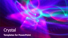  Presentation with abstract light - Beautiful theme featuring background of moving colorful light backdrop and a violet colored foreground