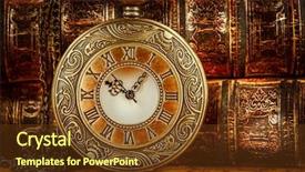 Presentation with vintage antique pocket watch vintage - Audience pleasing presentation theme consisting of background of old book backdrop and a tawny brown colored foreground