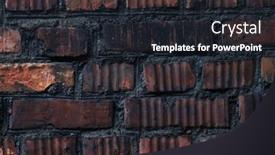  Presentation with old brick wall texture - Presentation theme enhanced with background-of-old-vintage-dirty background and a wine colored foreground