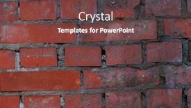  Presentation with old brick wall texture - Beautiful presentation theme featuring background-of-old-vintage-dirty backdrop and a tawny brown colored foreground