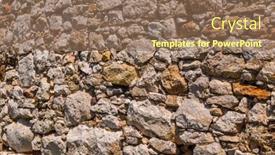  Presentation with stone - Presentation design featuring background-of-old-vintage-stone background and a coral colored foreground