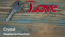  Presentation with love heart - Presentation theme enhanced with background of old weather-beaten background and a gray colored foreground